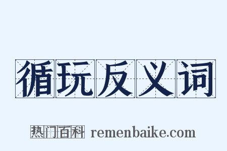 循玩反义词是什么意思的图片